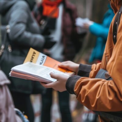 Jak przygotować pliki do druku na targi: jeden komunikat, dobór nośników i papieru, standardy CMYK, 300 DPI, spad 3 mm, marginesy.
