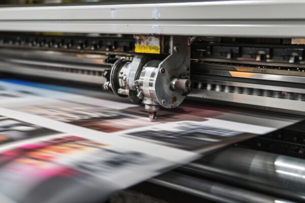 Uszlachetnienia druku: folia mat/soft-touch, lakier UV wybiórczy, tłoczenie i złocenie; plik CMYK 300 DPI, spad 3 mm, maska efektów.